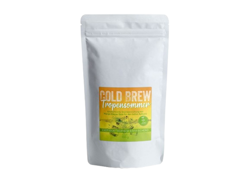 Produktbild von Cold Brew Tropensommer Eistee mit Mango und Ananas Geschmack