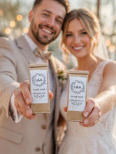 Laden Sie das Bild in den Galerie-Viewer, Personalisiertes Gastgeschenk Hochzeit: Tee mit Namen &amp; Datum | 25-100 Stück