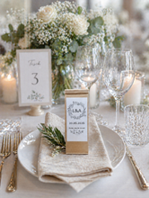 Laden Sie das Bild in den Galerie-Viewer, Personalisiertes Gastgeschenk Hochzeit: Tee mit Namen &amp; Datum | 25-100 Stück